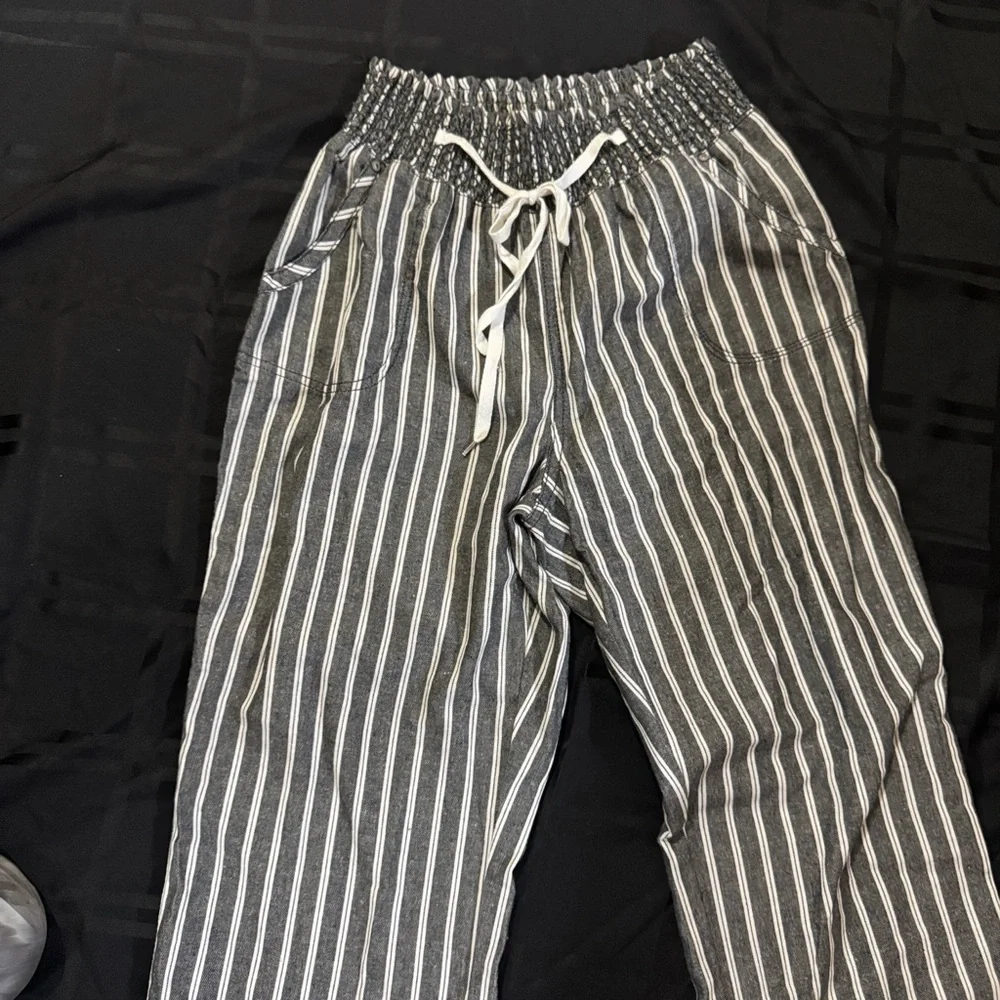 Striped Drawstring Pants - Picture 6 of 7